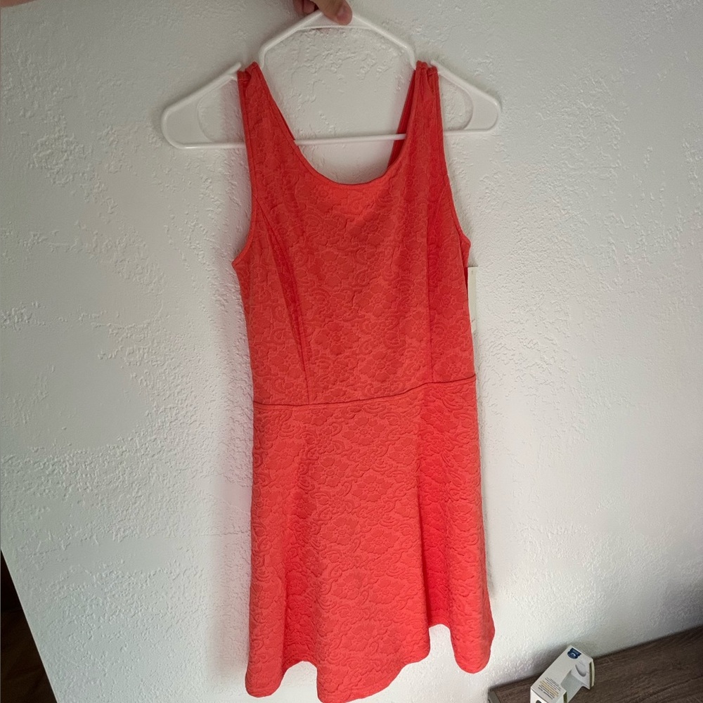 Frenchi Coral Rose Dress